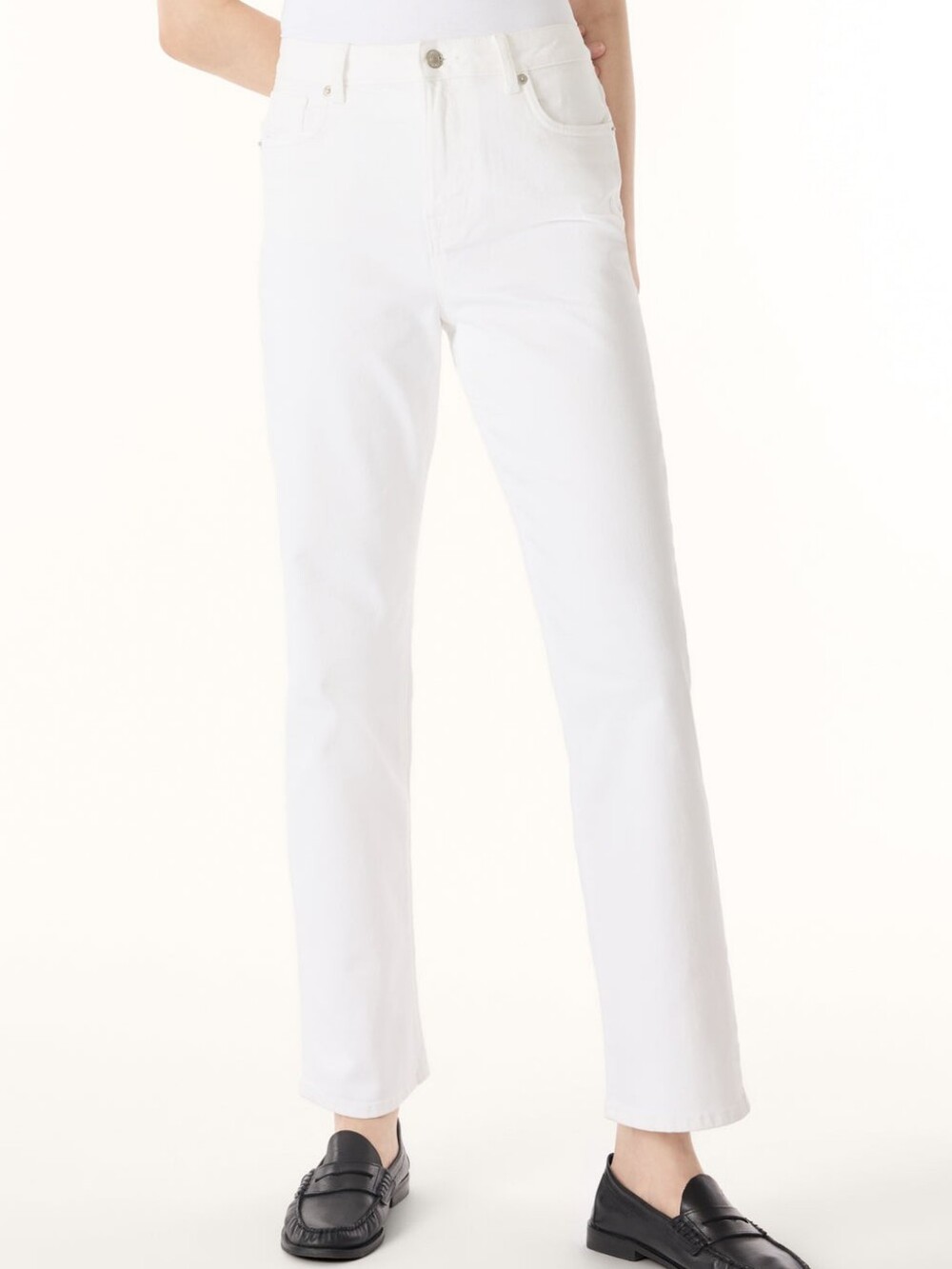Buffalo David Bitton White Straight Slim Ankle Jeans Size 30